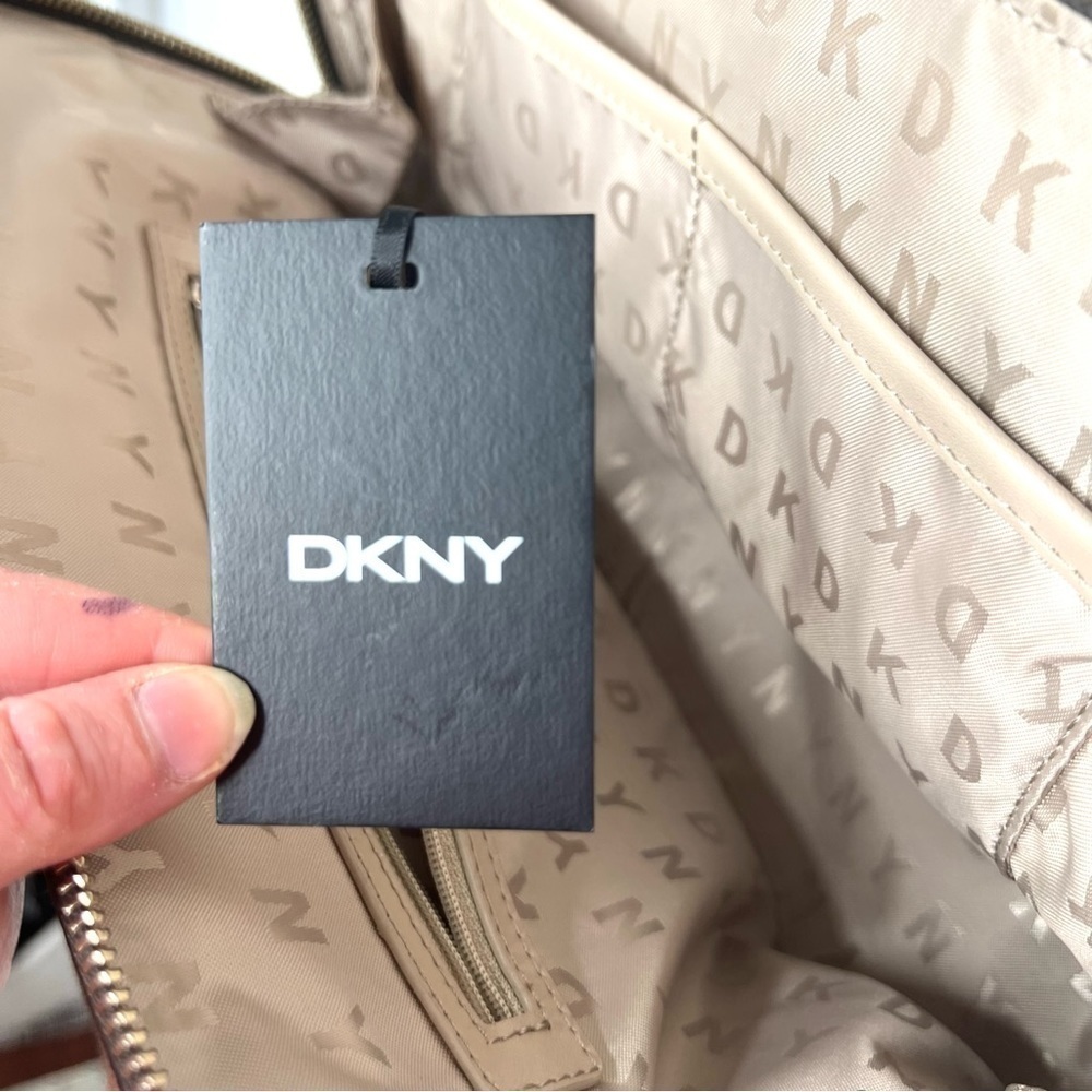 DKNY Madison Satchel Brown Logo Monogram Shoulder Bag Purse - Picture 14 of 17